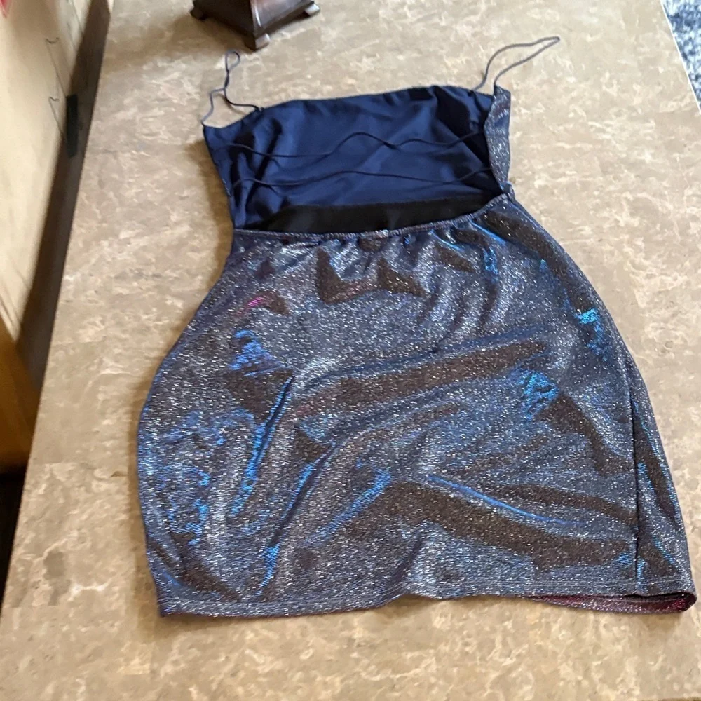 Windsor Sparkling Blue Mini Dress - Picture 4 of 5